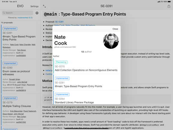 EVOlution - App iPad screenshot 4 - Reference app