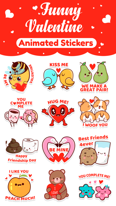 Screenshot #1 pour Love Puns: Animated Stickers