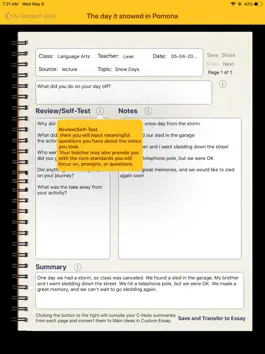 Game screenshot iGoWrite: Cornell Notes apk