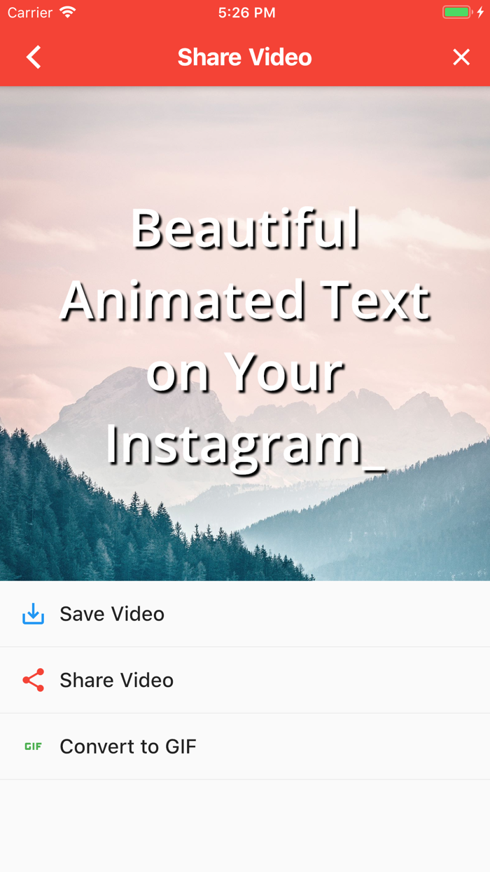 Animated Text for Instagram