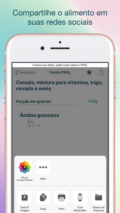 PRAL dos alimentos Screenshot