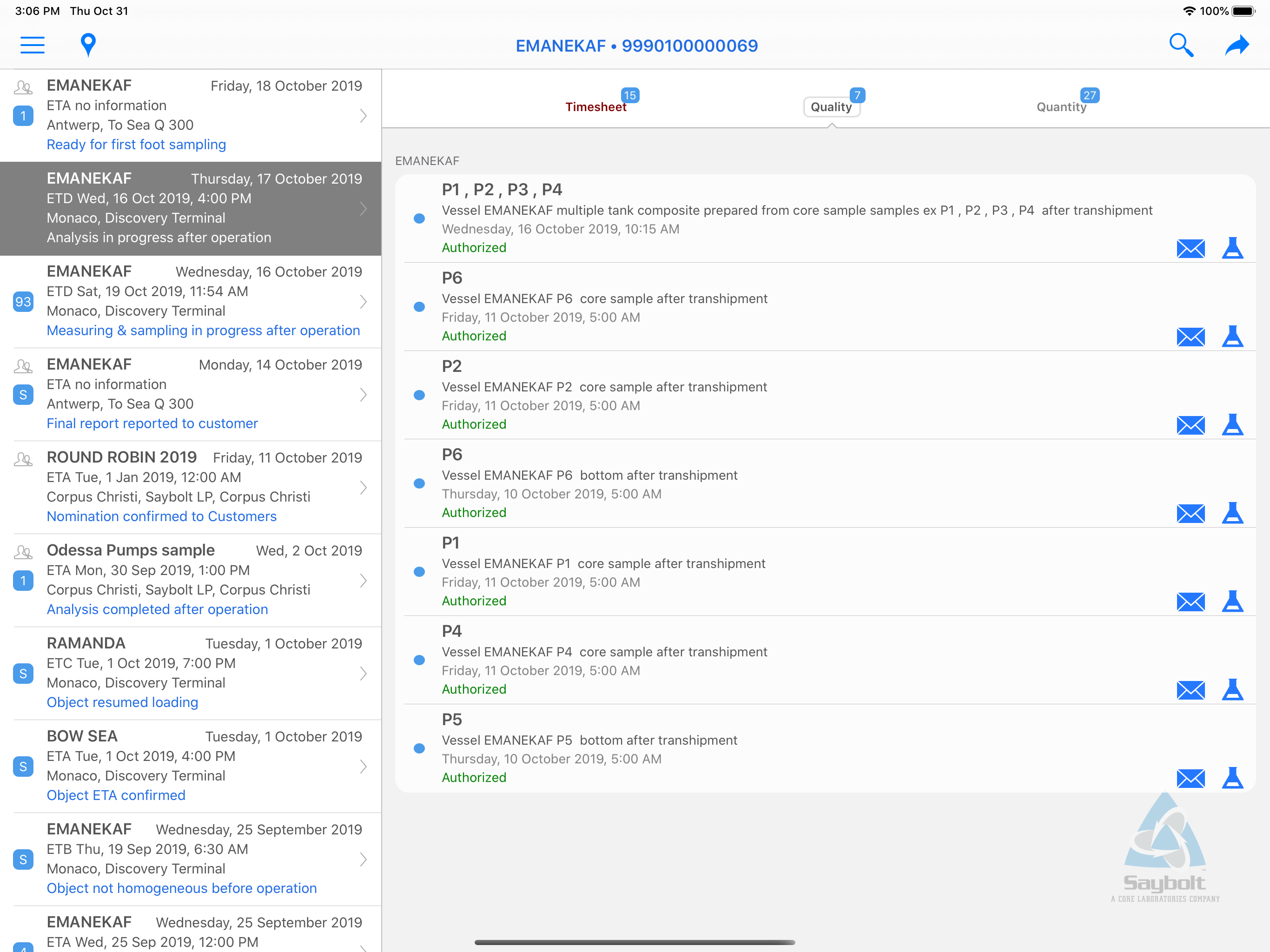 Saybolt Updates