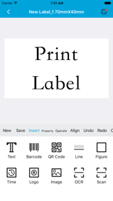 Print Label screenshot
