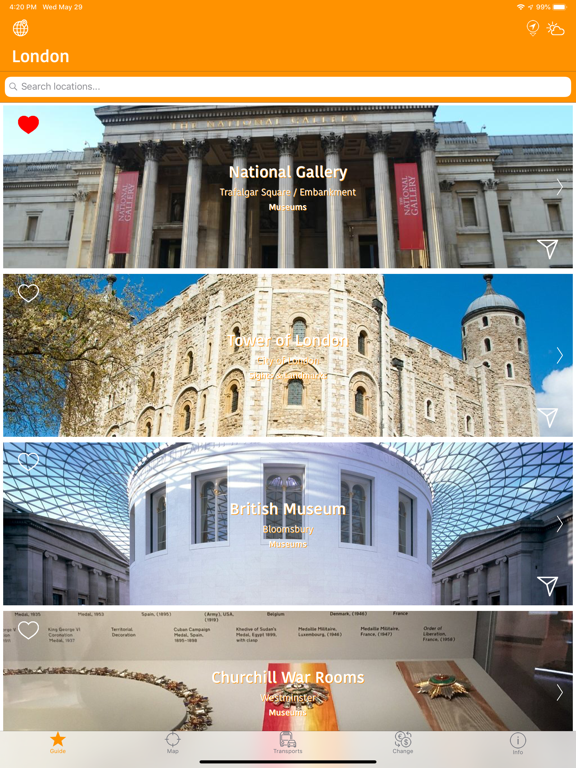 London Map and Travel Guide iPad screenshot 1 - Travel app