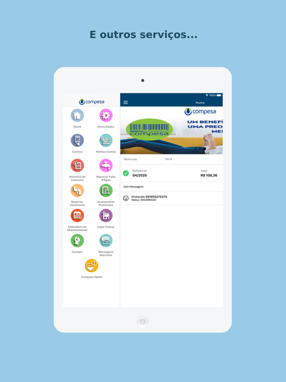 Compesa Mobile iPad screenshot 5 - Utilities app