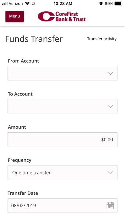 CoreFirst Bank Mobile App