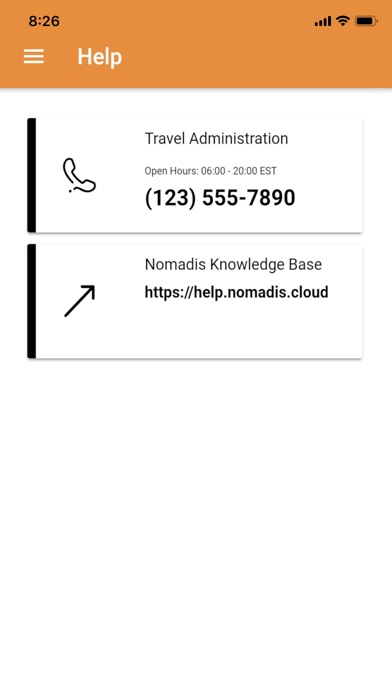 Nomadis Mobile Screenshot