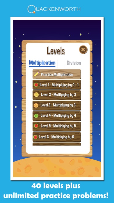 Fruit Rockets Multiplication Screenshot