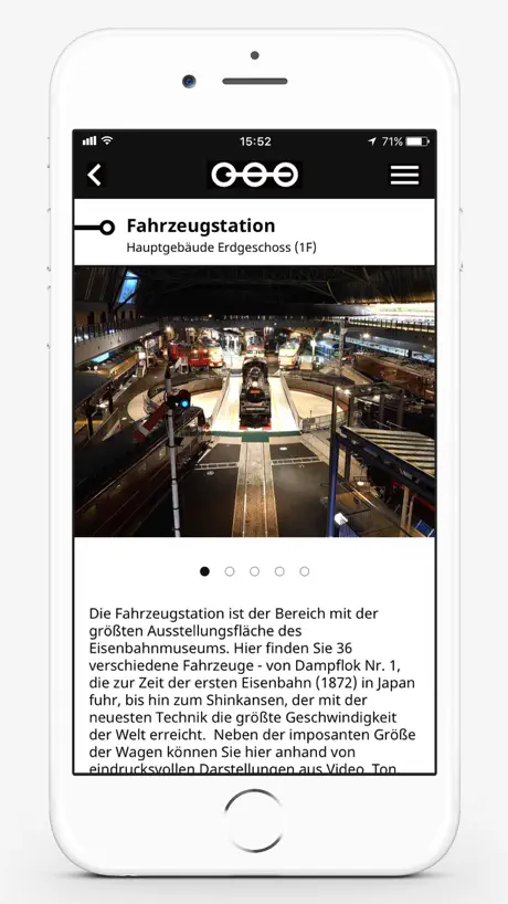 App des Eisenbahnmuseums