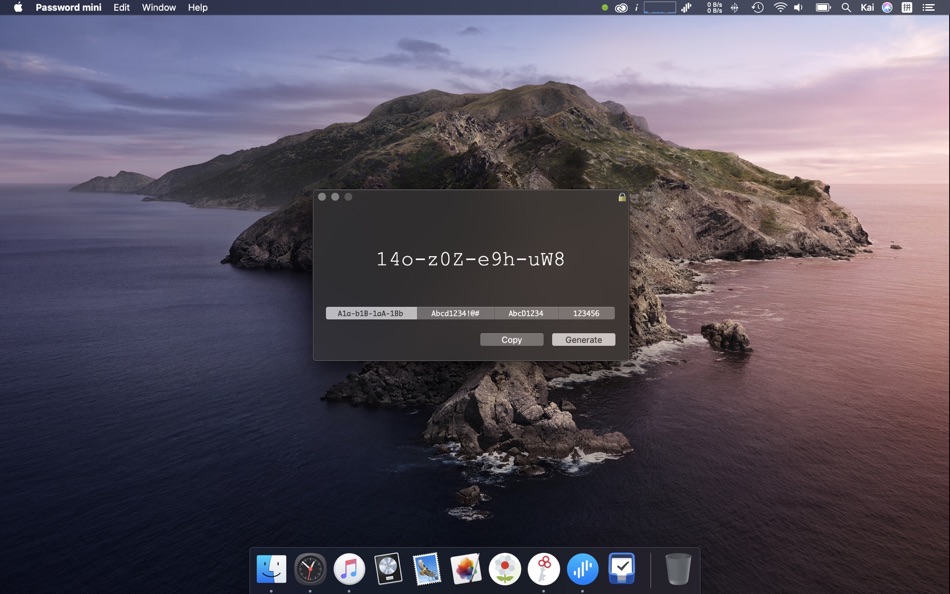 #1. Password mini (macOS) 由: Kai Luo