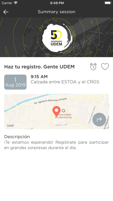 UDEM Eventos Screenshot