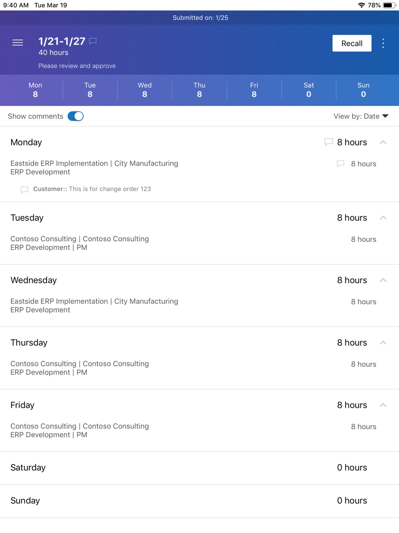 Screenshot 7 of Dynamics 365 Project Timesheet