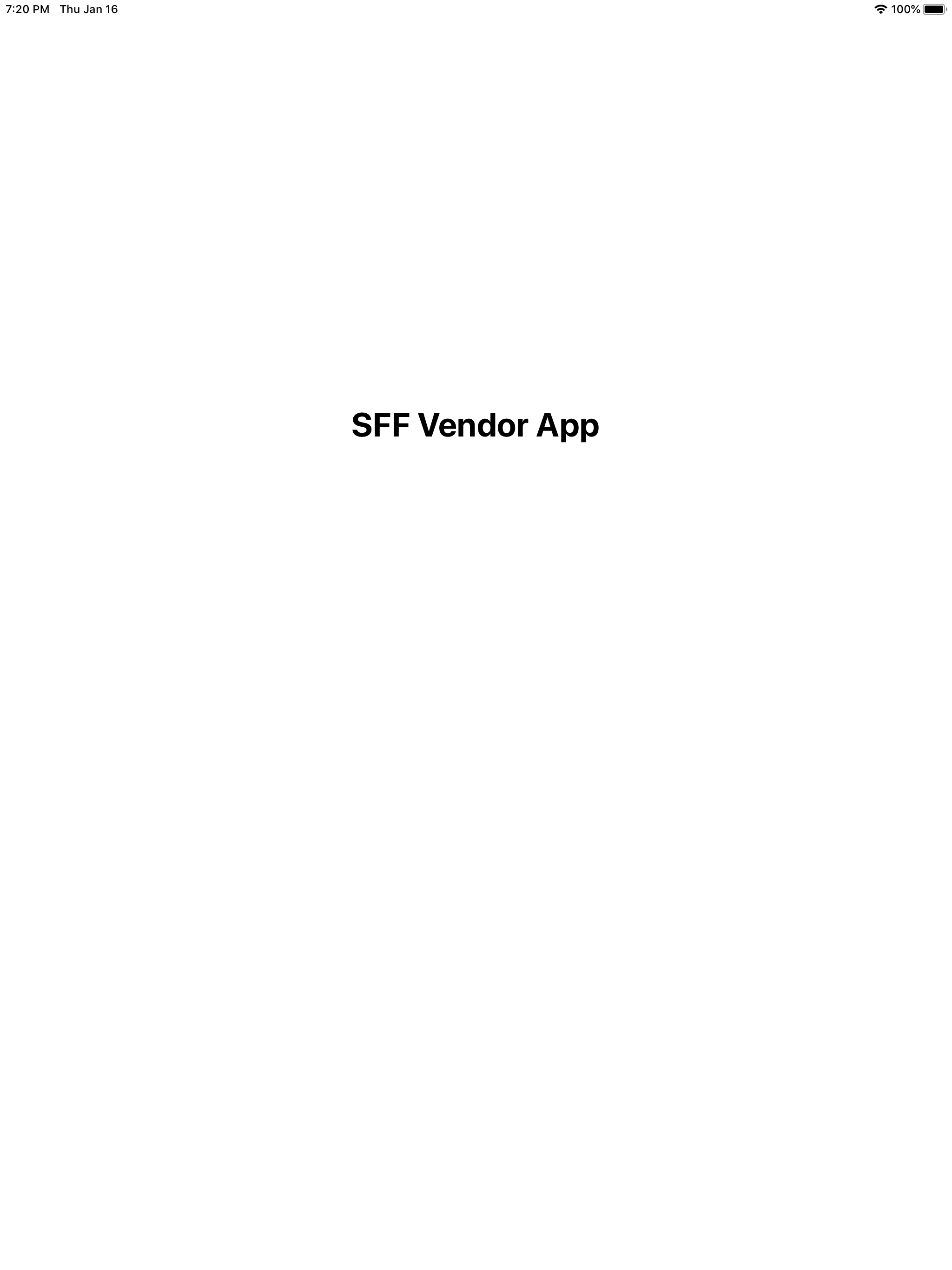 SFF Vendor App