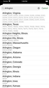 Zip Codes iphone bilder 1
