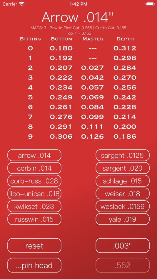 #7. Pin Head - Lock Cylinder Calc (iOS) 由: Farren Domenici