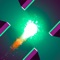 A 3d arcade game in which the player controls a glowing ball