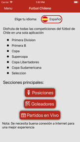 Chilean Soccer Live screenshot