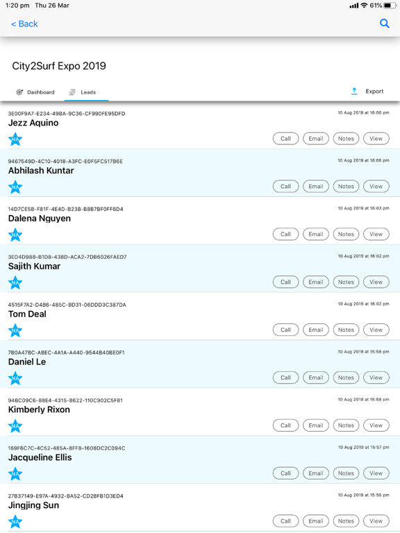 EventsPass LeadGen iPad screenshot 4 - Productivity app