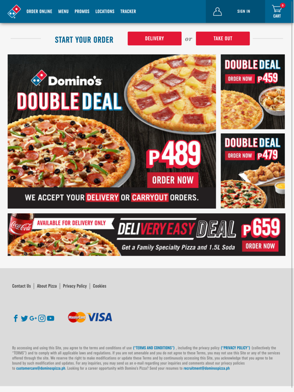 Domino's Pizza Philippines iPad screenshot 1
