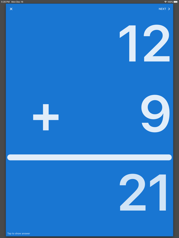 Screenshot #6 pour mathCards ÷ x + -