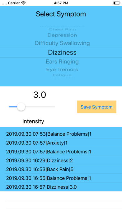 Screenshot #2 pour Chiari Symptom Tracker
