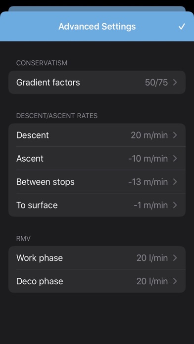 Diveplanner Tec & Rec Screenshot