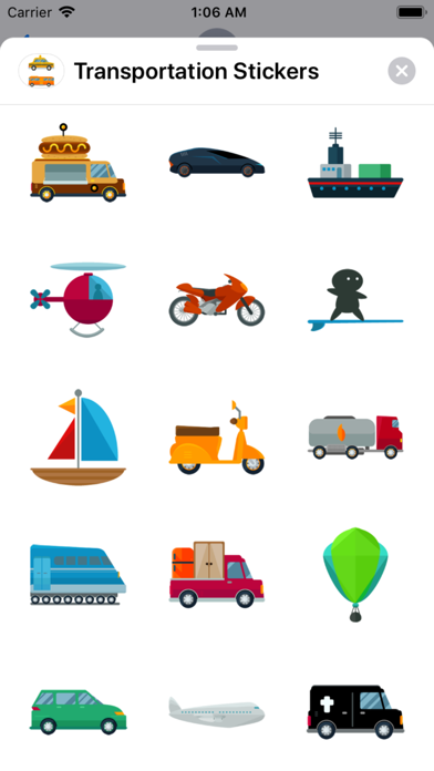 Transportation Stickers Screenshot 1