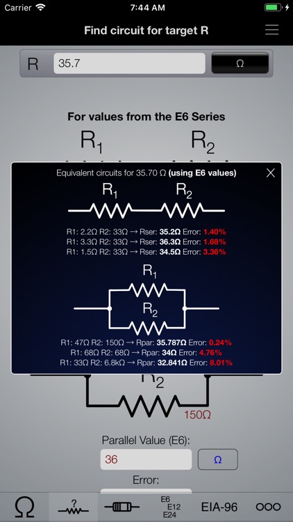 Resistor ToolKit, Color Codes