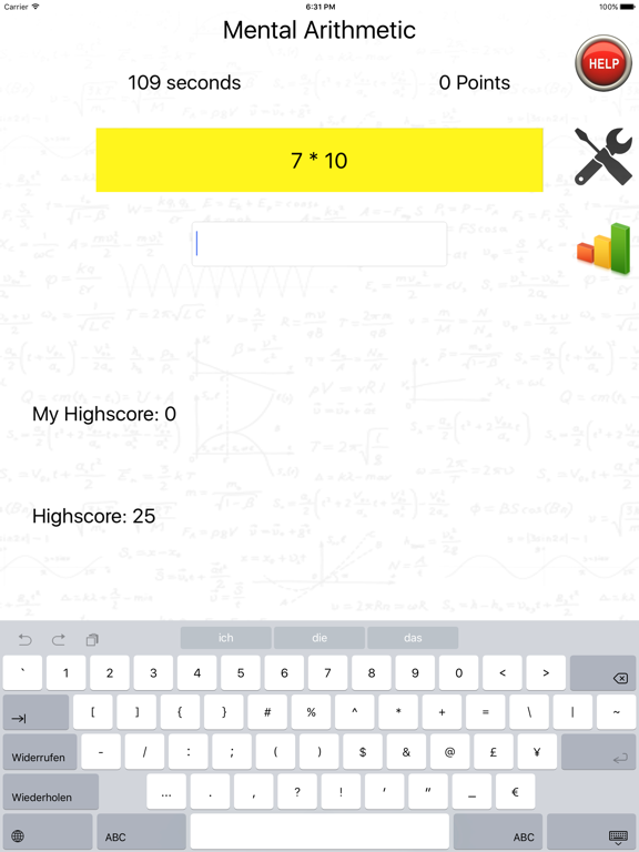 Mental Arithmetic Professional iPad screenshot