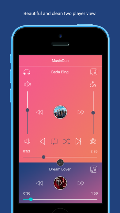 Screenshot #1 pour MusicDuo : Dual Songs Player