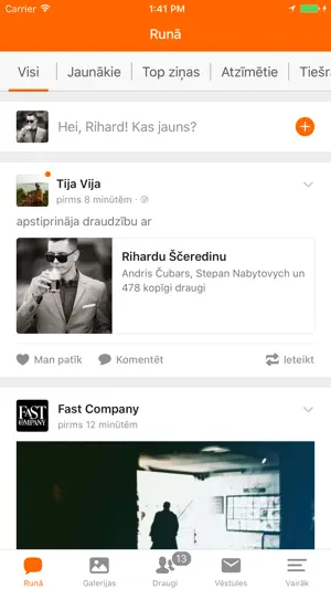 Draugiem screenshot 1