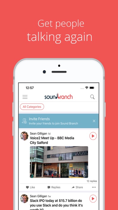 Screenshot #1 pour Sound Branch Voice Messenger