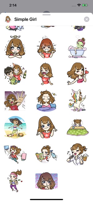 Simple Girl Sticker Pack(圖2)-速報App