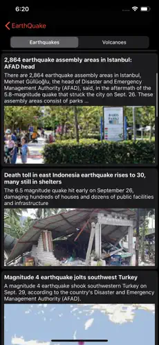 Bildschirmfoto 8 EarthQuakes Map & Volcanoes iphone