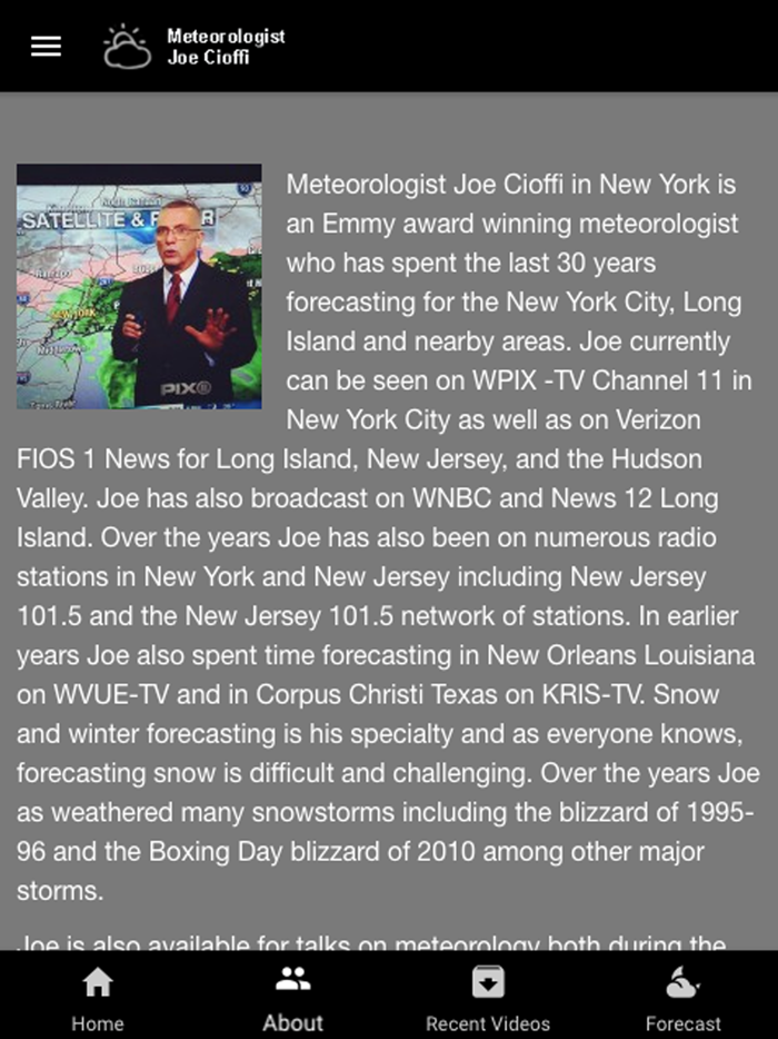 Meteorologist Joe Cioffi