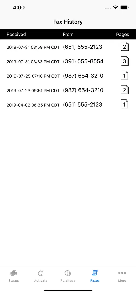 FaxReceive - receive fax app