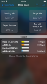 Trimix Tools screenshot