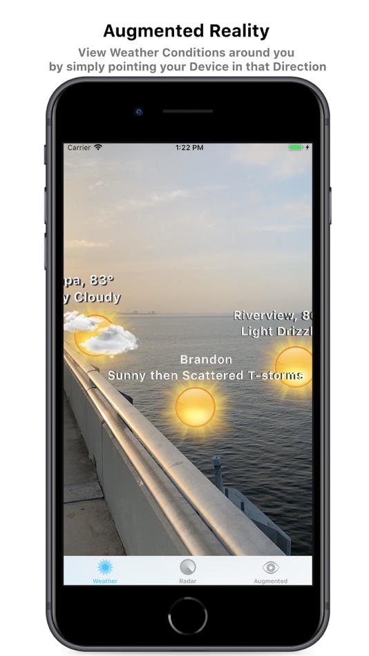 #2. Weather AR - Augmented Reality (iOS) بواسطة: Mach Software Design