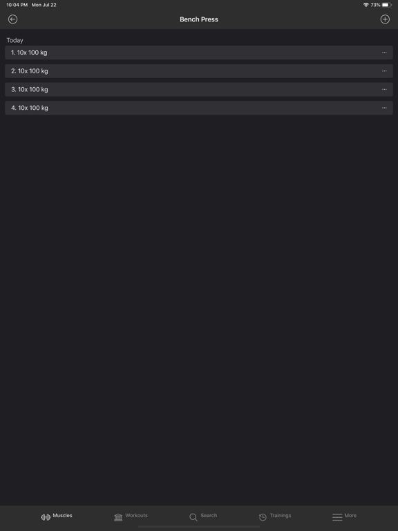 TheFitnessApp - Gym Log iPad screenshot
