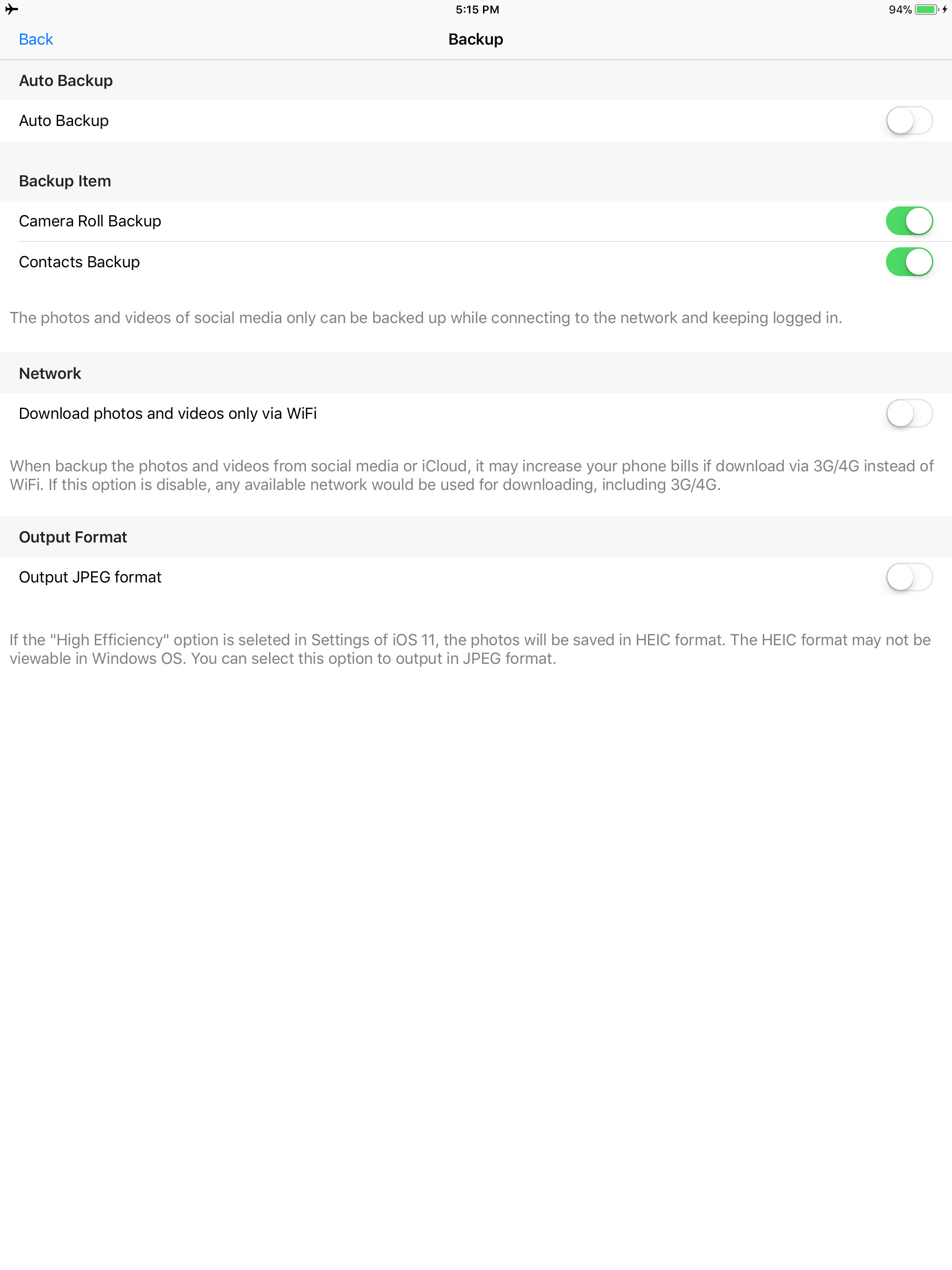 iLink Backup