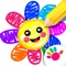 Step by step verbal hints will guide your child through the process of drawing cute characters such as a butterfly, a frog, a car or a hedgehog