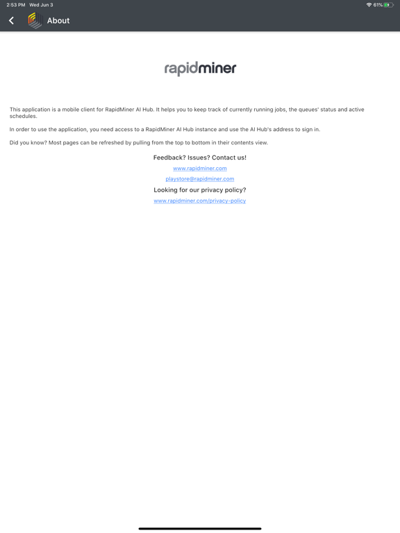 Screenshot #5 pour RapidMiner AI Hub 9