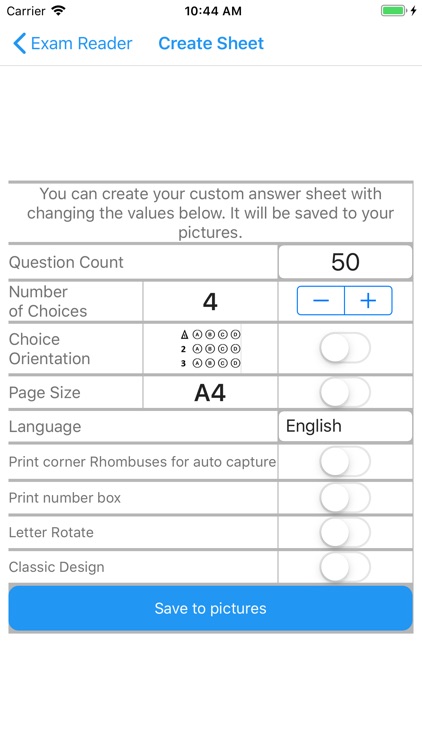 Exam Reader-Optical Test Grade