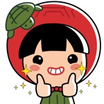 Ang Ku Kueh Girl Stickers