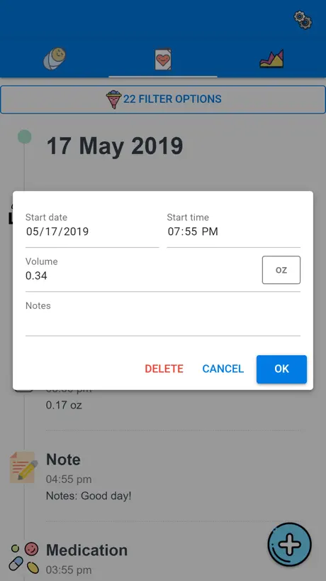 Baby Feeding Tracker and Log