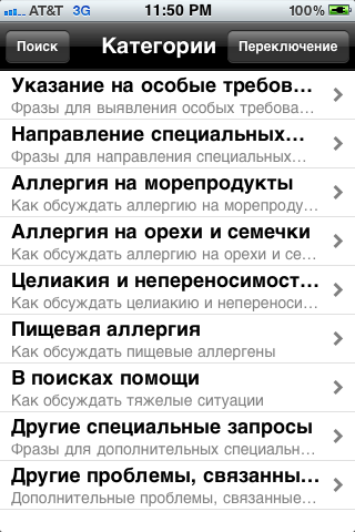 Food Allergies - Russian screenshot 2