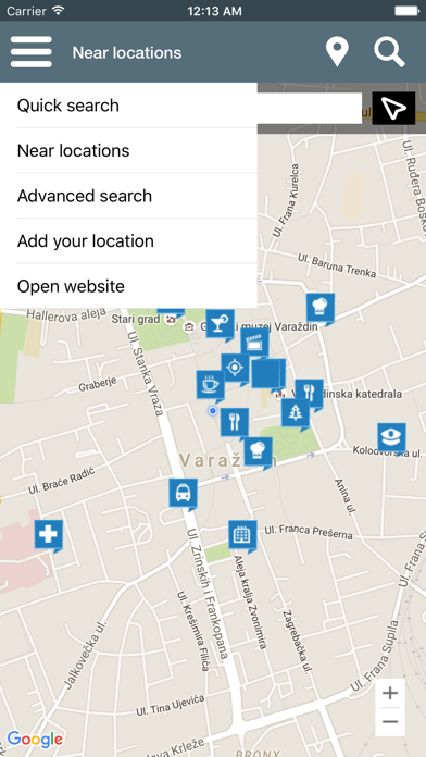 City Guide App Varaždin Screenshot