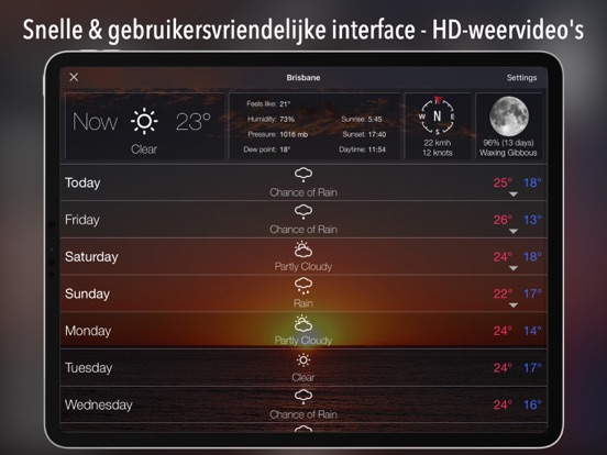 14 Daagse Weer Nederland iPad app afbeelding 4