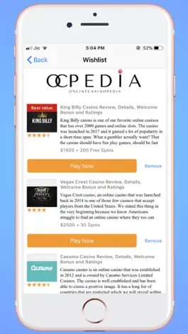 Game screenshot OCPedia: Online Casino Finder hack