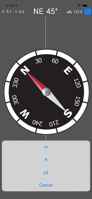 Kompassi ja GPS App Storessa